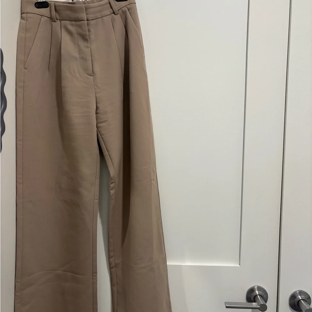 Abercrombie & Fitch Tan Wide Leg Trousers - Picture 2 of 4